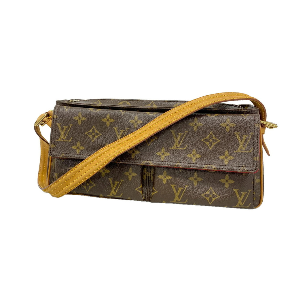 Louis Vuitton Monogram Vivacite MM Shoulder Bag M51164 Brown Women's